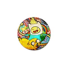 Painting Illustration Adventure Time Psychedelic Art Golf Ball Marker (10 Pack) by Sarkoni