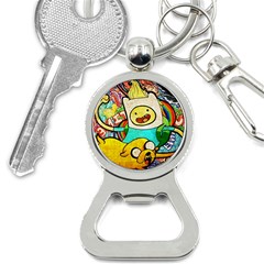 Painting Illustration Adventure Time Psychedelic Art Bottle Opener Key Chain by Sarkoni