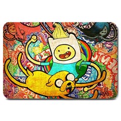 Painting Illustration Adventure Time Psychedelic Art Large Doormat by Sarkoni