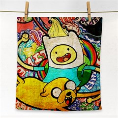 Painting Illustration Adventure Time Psychedelic Art Face Towel by Sarkoni