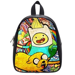 Painting Illustration Adventure Time Psychedelic Art School Bag (small) by Sarkoni