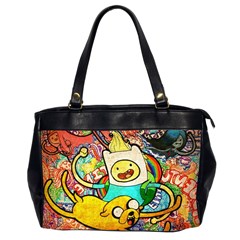 Painting Illustration Adventure Time Psychedelic Art Oversize Office Handbag (2 Sides) by Sarkoni