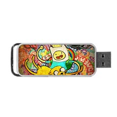 Painting Illustration Adventure Time Psychedelic Art Portable Usb Flash (one Side) by Sarkoni