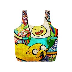 Painting Illustration Adventure Time Psychedelic Art Full Print Recycle Bag (s) by Sarkoni