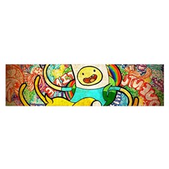 Painting Illustration Adventure Time Psychedelic Art Oblong Satin Scarf (16  X 60 ) by Sarkoni