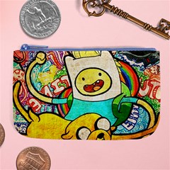 Painting Illustration Adventure Time Psychedelic Art Large Coin Purse by Sarkoni