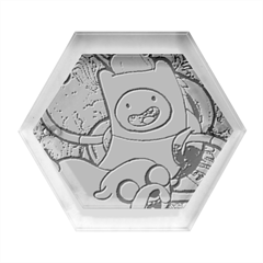 Painting Illustration Adventure Time Psychedelic Art Hexagon Wood Jewelry Box by Sarkoni