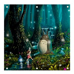 Anime My Neighbor Totoro Jungle Natural Banner And Sign 4  X 4  by Sarkoni