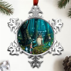 Anime My Neighbor Totoro Jungle Natural Metal Small Snowflake Ornament by Sarkoni