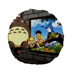 My Neighbor Totoro Standard 15  Premium Flano Round Cushions by Sarkoni