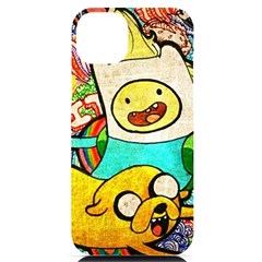 Painting Illustration Adventure Time Psychedelic Art Iphone 14 Plus Black Uv Print Case by Sarkoni