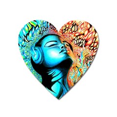 Color Detail Dream Fantasy Neon Psychedelic Teaser Heart Magnet by Sarkoni