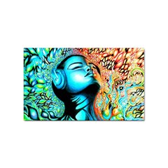 Color Detail Dream Fantasy Neon Psychedelic Teaser Sticker Rectangular (100 Pack) by Sarkoni