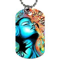 Color Detail Dream Fantasy Neon Psychedelic Teaser Dog Tag (two Sides) by Sarkoni