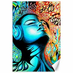 Color Detail Dream Fantasy Neon Psychedelic Teaser Canvas 12  X 18  by Sarkoni