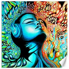 Color Detail Dream Fantasy Neon Psychedelic Teaser Canvas 16  X 16  by Sarkoni