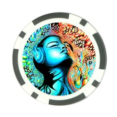 Color Detail Dream Fantasy Neon Psychedelic Teaser Poker Chip Card Guard (10 Pack) by Sarkoni