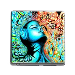 Color Detail Dream Fantasy Neon Psychedelic Teaser Memory Card Reader (square 5 Slot) by Sarkoni