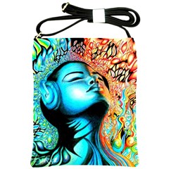 Color Detail Dream Fantasy Neon Psychedelic Teaser Shoulder Sling Bag by Sarkoni