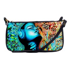 Color Detail Dream Fantasy Neon Psychedelic Teaser Shoulder Clutch Bag by Sarkoni