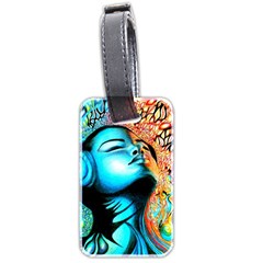 Color Detail Dream Fantasy Neon Psychedelic Teaser Luggage Tag (two Sides) by Sarkoni