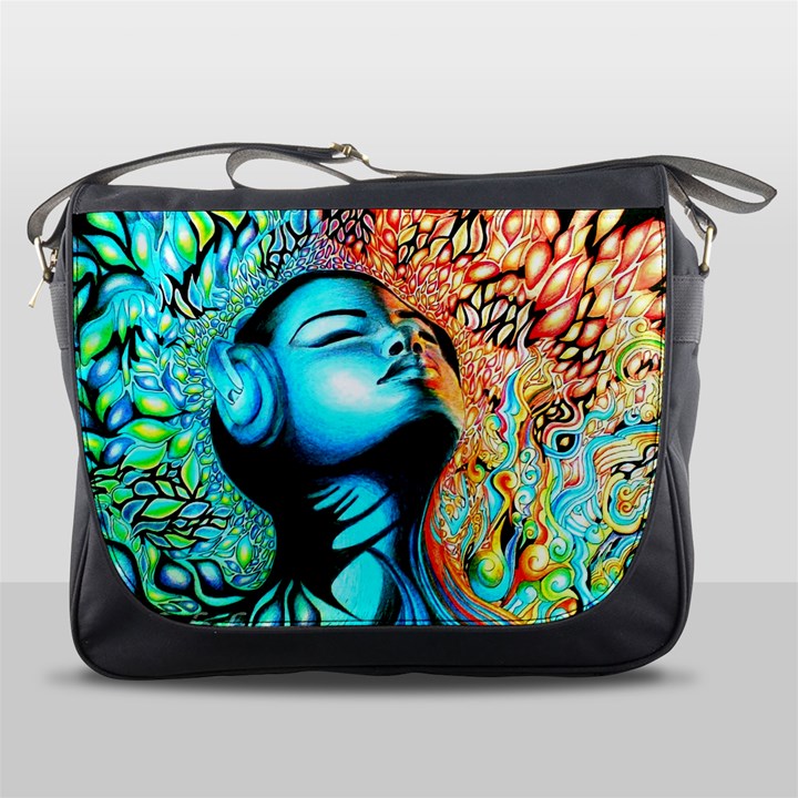 Color Detail Dream Fantasy Neon Psychedelic Teaser Messenger Bag