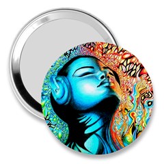 Color Detail Dream Fantasy Neon Psychedelic Teaser 3  Handbag Mirrors by Sarkoni