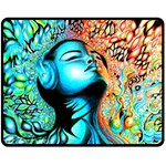 Color Detail Dream Fantasy Neon Psychedelic Teaser Two Sides Fleece Blanket (Medium) 58.8 x47.4  Blanket Front