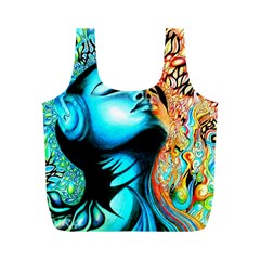 Color Detail Dream Fantasy Neon Psychedelic Teaser Full Print Recycle Bag (m) by Sarkoni