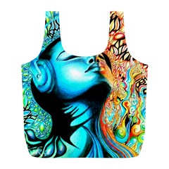 Color Detail Dream Fantasy Neon Psychedelic Teaser Full Print Recycle Bag (l) by Sarkoni