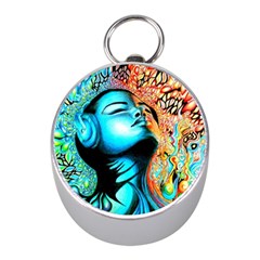 Color Detail Dream Fantasy Neon Psychedelic Teaser Mini Silver Compasses by Sarkoni