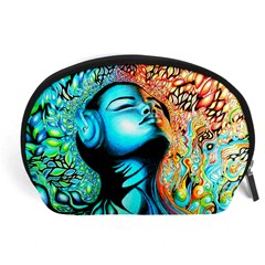 Color Detail Dream Fantasy Neon Psychedelic Teaser Accessory Pouch (large) by Sarkoni