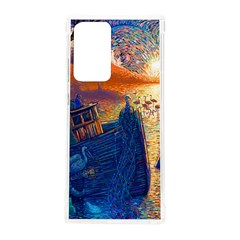 Digital Art Fantasy Impressionism Painting Ship Boat Psychedelic Peacock Mushroom Flamingos Hipwreck Samsung Galaxy Note 20 Ultra Tpu Uv Case by Sarkoni