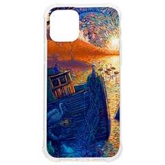 Digital Art Fantasy Impressionism Painting Ship Boat Psychedelic Peacock Mushroom Flamingos Hipwreck Iphone 12/12 Pro Tpu Uv Print Case by Sarkoni