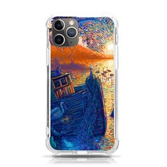 Digital Art Fantasy Impressionism Painting Ship Boat Psychedelic Peacock Mushroom Flamingos Hipwreck Iphone 11 Pro 5 8 Inch Tpu Uv Print Case by Sarkoni