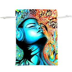 Color Detail Dream Fantasy Neon Psychedelic Teaser Lightweight Drawstring Pouch (xl) by Sarkoni