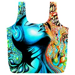 Color Detail Dream Fantasy Neon Psychedelic Teaser Full Print Recycle Bag (xxl) by Sarkoni