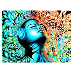 Color Detail Dream Fantasy Neon Psychedelic Teaser Premium Plush Fleece Blanket (extra Small) by Sarkoni