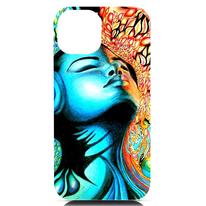 Color Detail Dream Fantasy Neon Psychedelic Teaser iPhone 14 Black UV Print Case