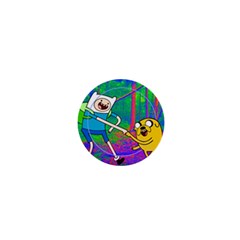 Jake And Finn Adventure Time Landscape Forest Saturation 1  Mini Buttons by Sarkoni