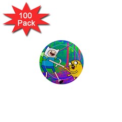 Jake And Finn Adventure Time Landscape Forest Saturation 1  Mini Magnets (100 Pack)  by Sarkoni