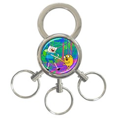 Jake And Finn Adventure Time Landscape Forest Saturation 3-ring Key Chain by Sarkoni