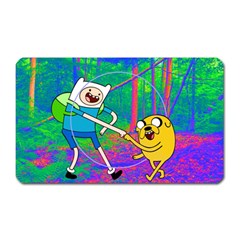 Jake And Finn Adventure Time Landscape Forest Saturation Magnet (rectangular) by Sarkoni