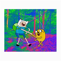 Jake And Finn Adventure Time Landscape Forest Saturation Small Glasses Cloth by Sarkoni