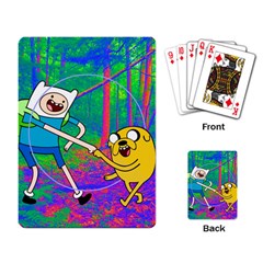 Jake And Finn Adventure Time Landscape Forest Saturation Playing Cards Single Design (rectangle) by Sarkoni