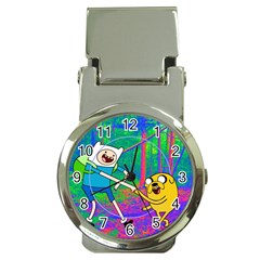 Jake And Finn Adventure Time Landscape Forest Saturation Money Clip Watches by Sarkoni