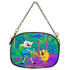 Jake And Finn Adventure Time Landscape Forest Saturation Chain Purse (one Side) by Sarkoni