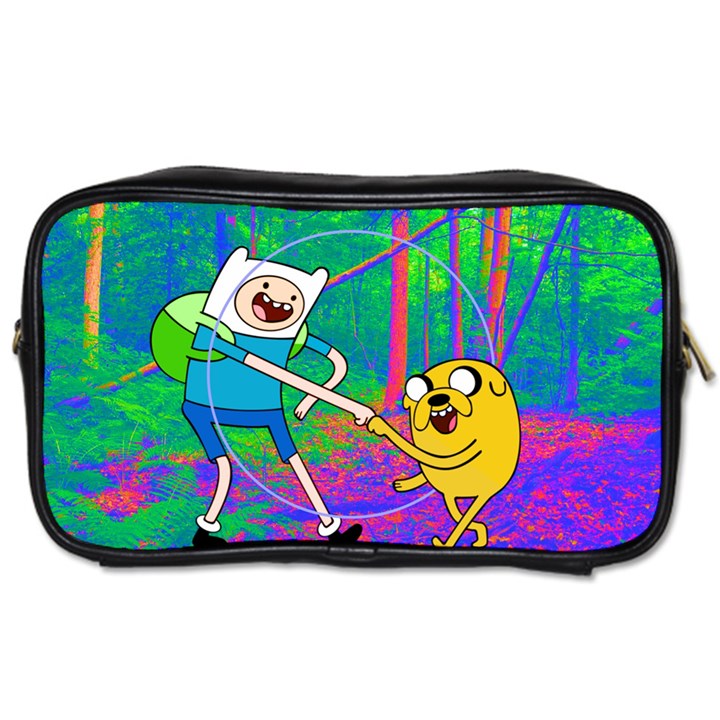 Jake And Finn Adventure Time Landscape Forest Saturation Toiletries Bag (One Side)