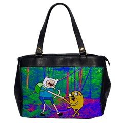 Jake And Finn Adventure Time Landscape Forest Saturation Oversize Office Handbag by Sarkoni