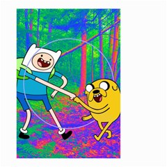 Jake And Finn Adventure Time Landscape Forest Saturation Small Garden Flag (two Sides) by Sarkoni